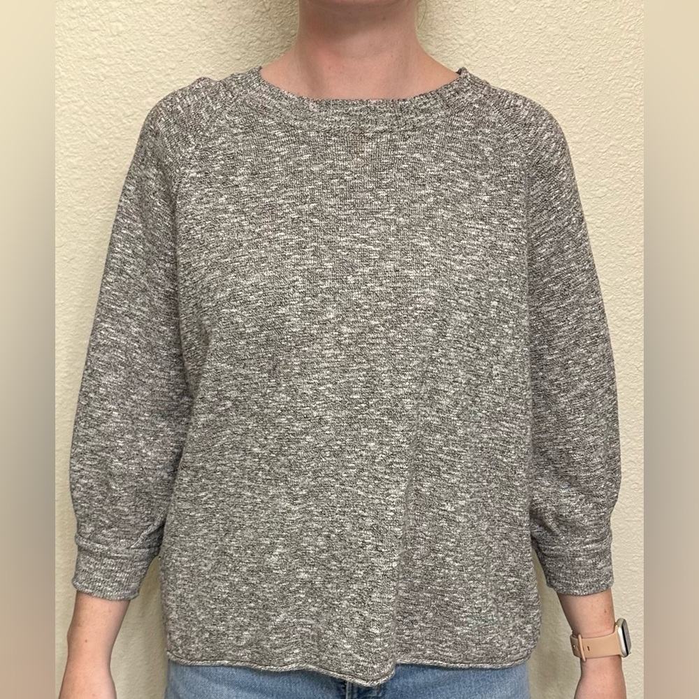 Quart sleeve length gray sweater. Women’s size xsmall